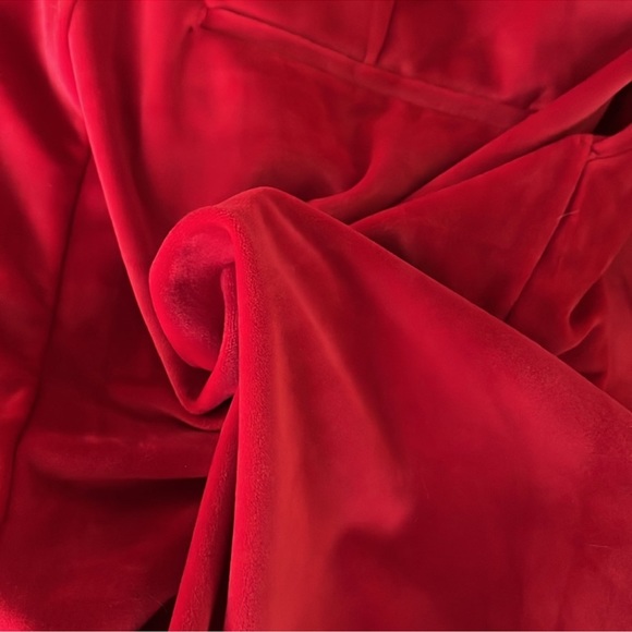 Maison d'Amelie Paris Red Velveteen Trouser Pants Women's Size 2/4 - Picture 11 of 16